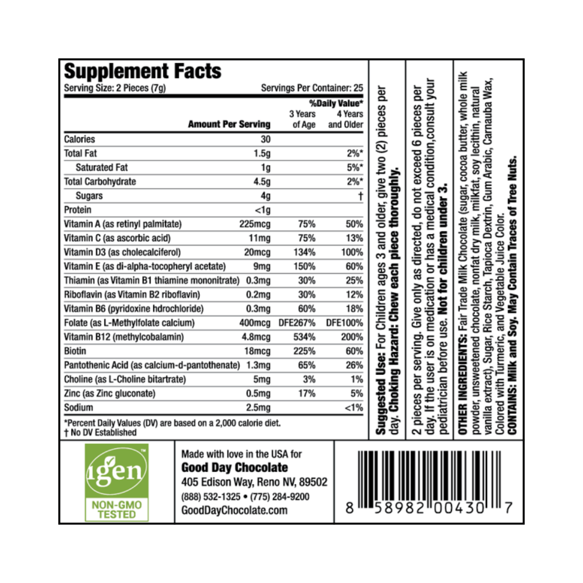 Kids Multivitamin 8ct box angle