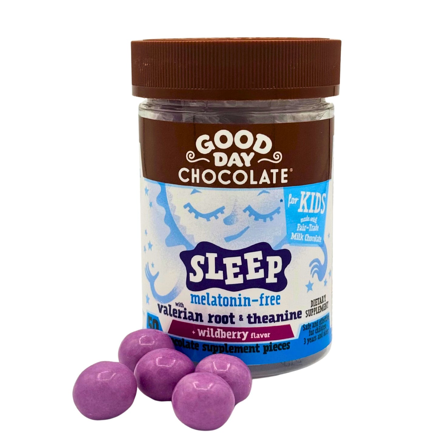 Kids Sleep with Valerian Root Chocolate Supplement