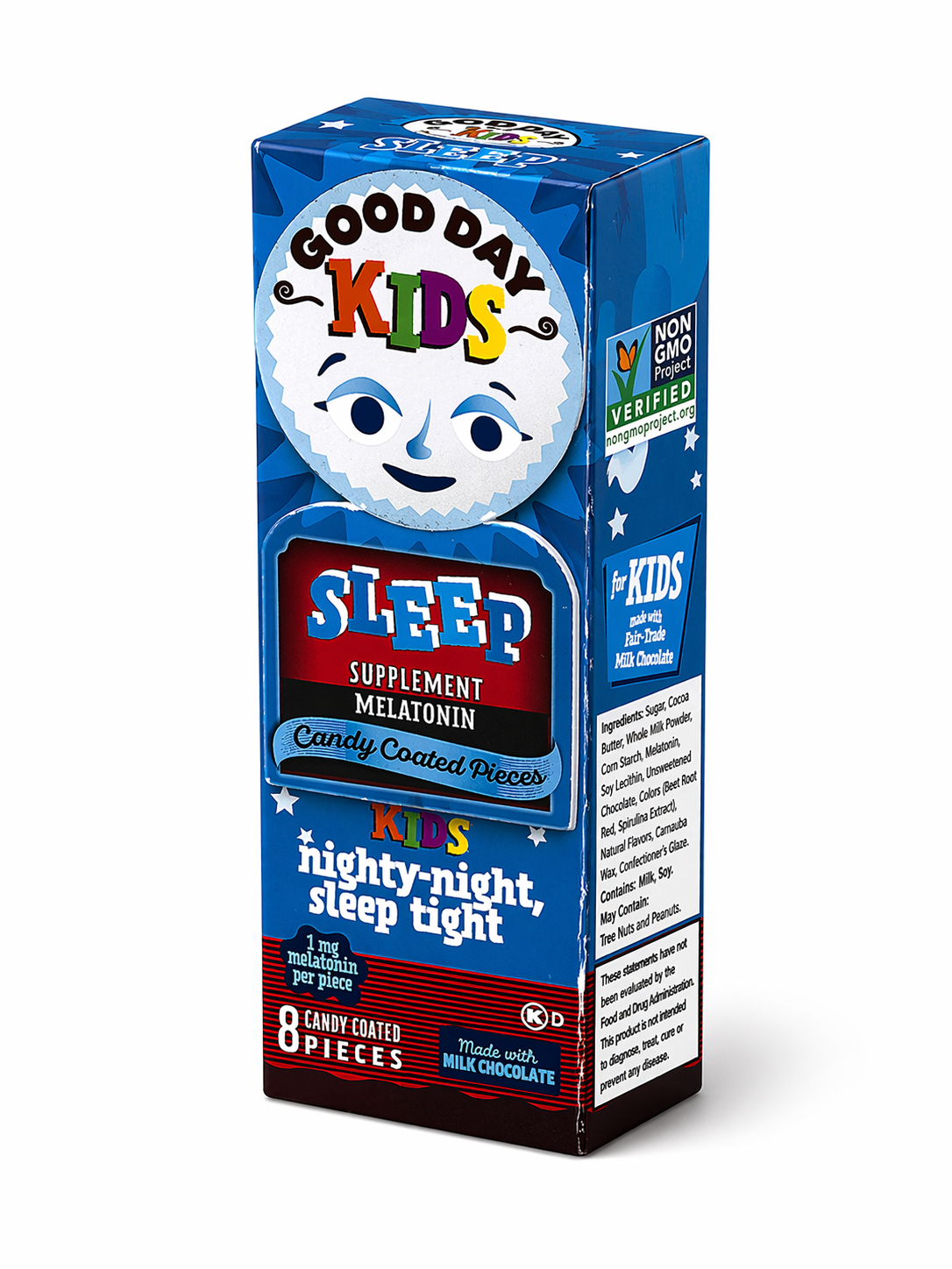 Good Day Chocolate Kids Sleep 8-count flip-top box
