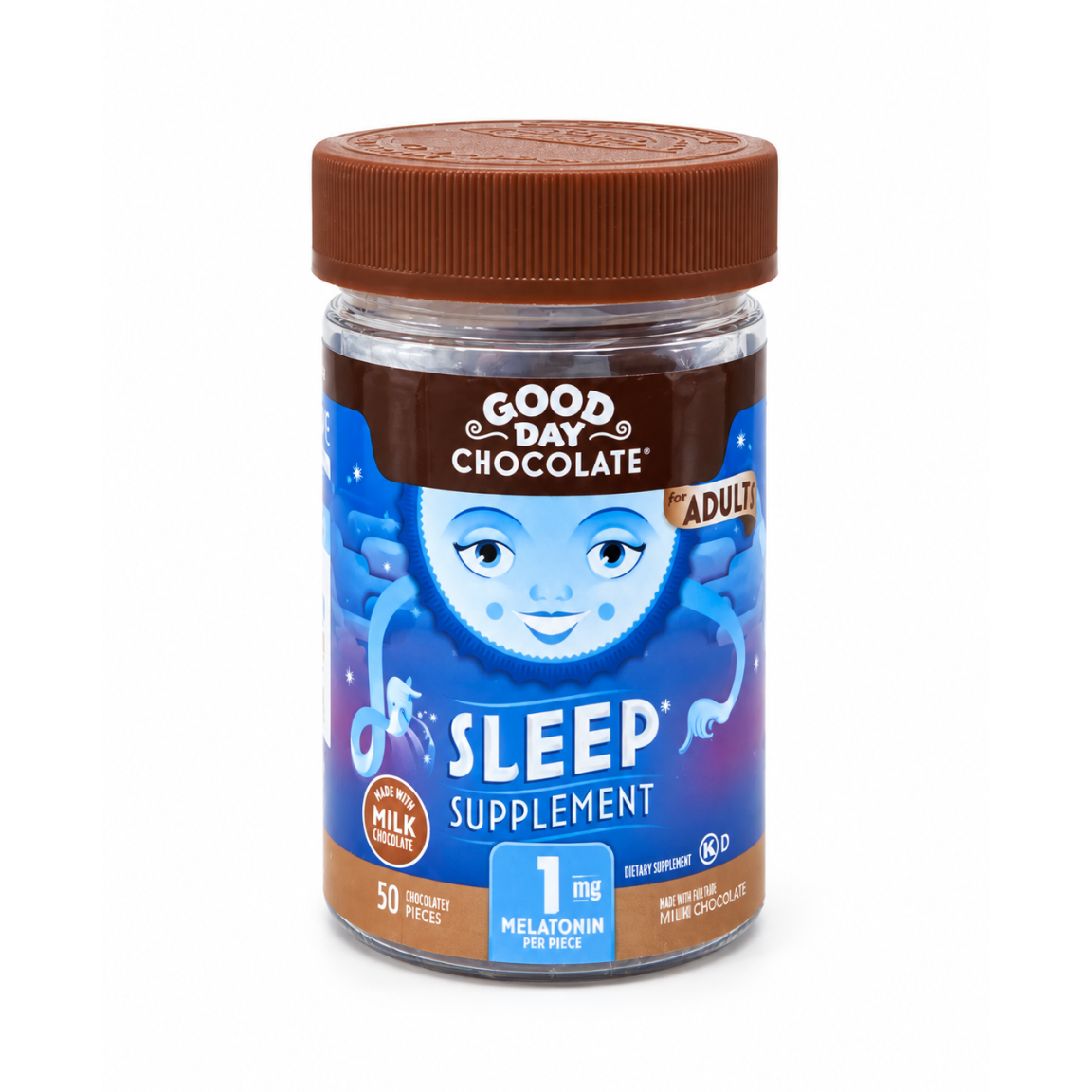 Adult Sleep with Melatonin 1mg Milk 50ct bottle