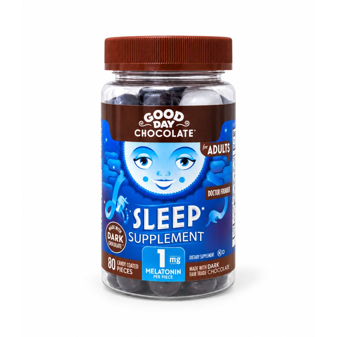 Adult Sleep with Melatonin 1mg Dark 80ct bottle