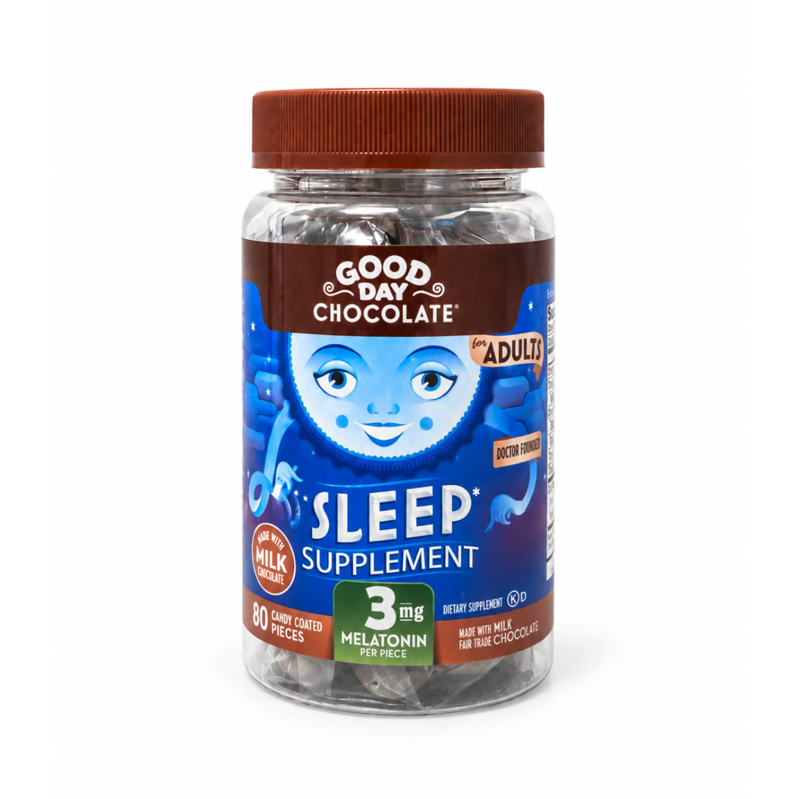 Adult Sleep with Melatonin 3mg Milk 80ct bottle