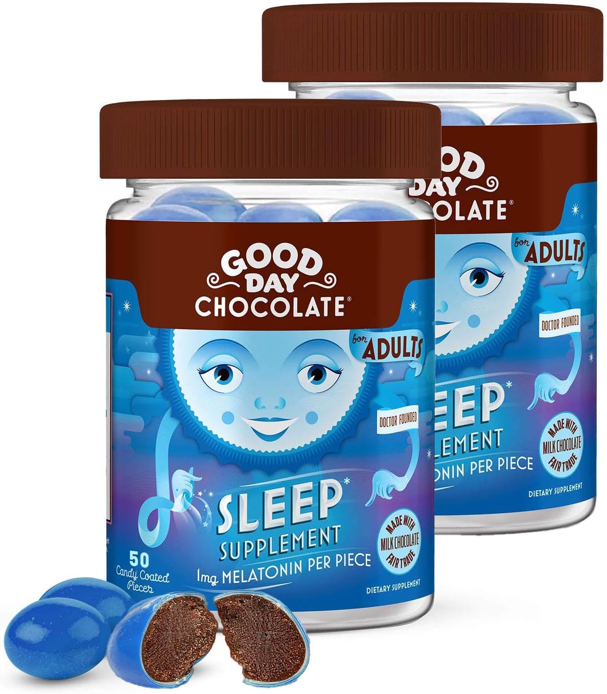 Adult Sleep with Melatonin Chocolate Supplement