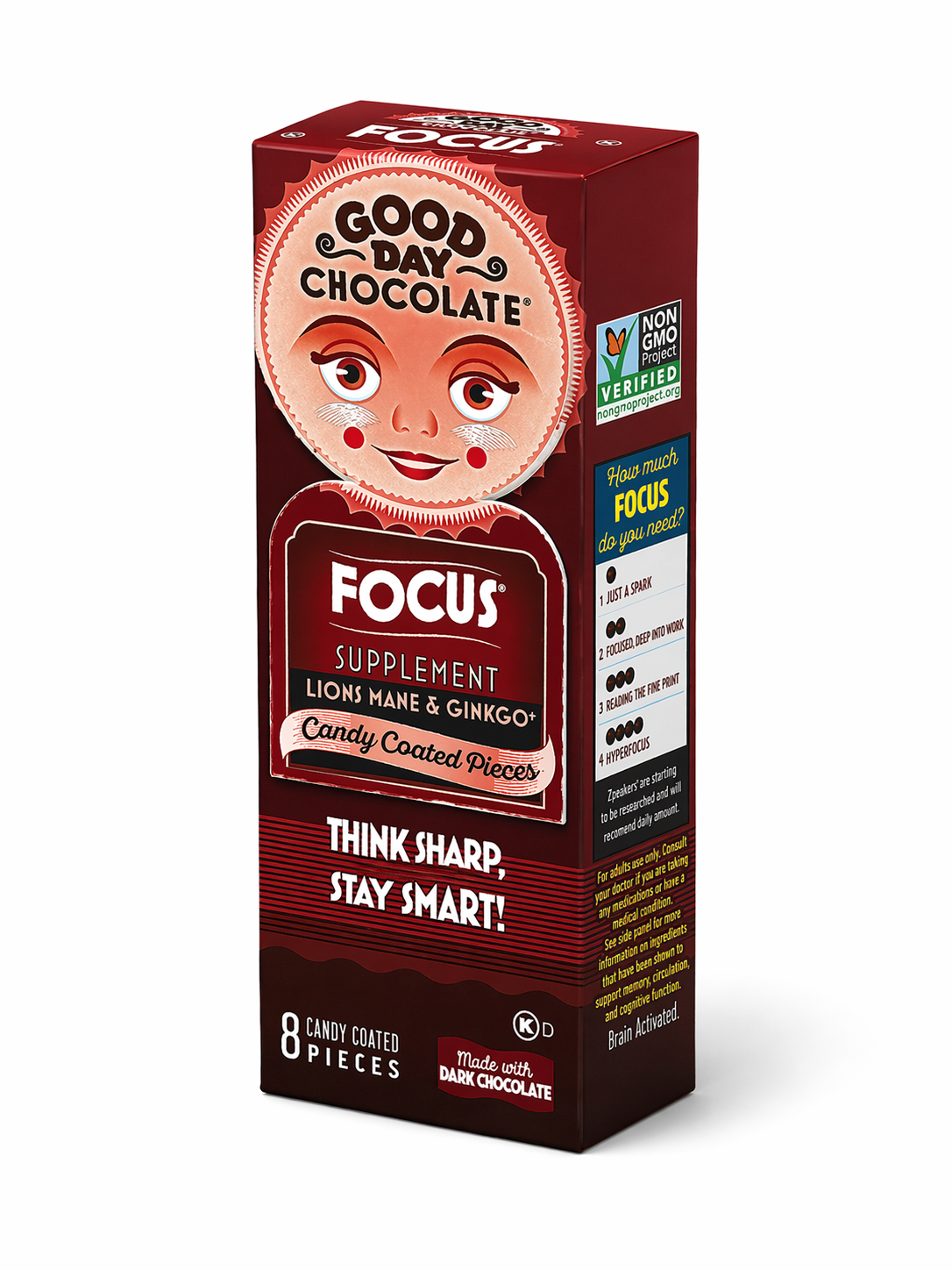 Good Day Chocolate Adult Focus 8-count flip-top box